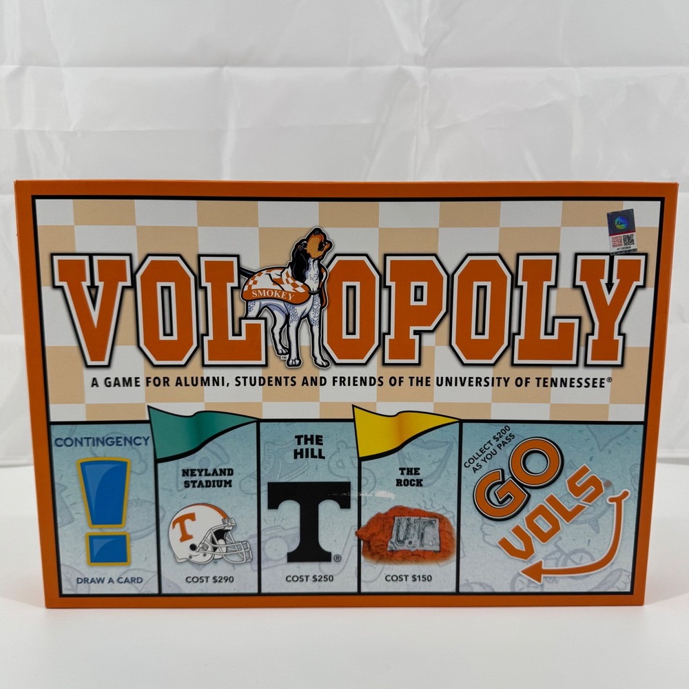 Late for the Sky Vol-opoly Board Game Orange University of Tennessee Sealed